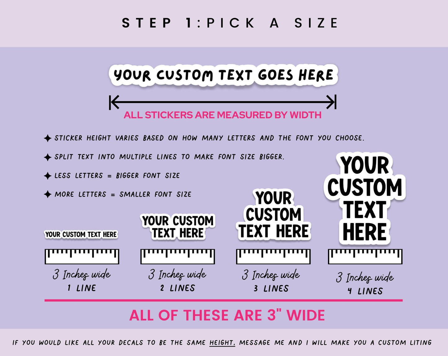 Custom Text Stickers: Affirmations, Quotes, Personalized Vinyl Decals